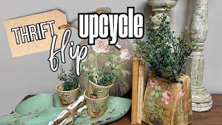 Trash to treasure wood projects | Upcycled and repurposed thrifted finds