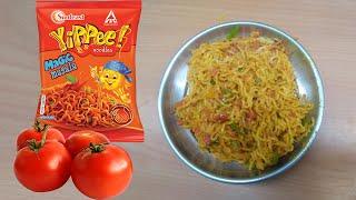 How To Make Yippee Masala Noodles Tomato Recipe Home Cooking | Maggi Noodles | Telugu Mantra