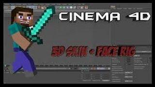 как поставить скин на риг майнкрафт в Cinema 4D