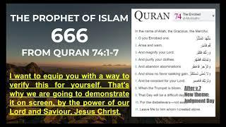 Muhammad - Quran 74:1-7 - 666 Antichrist Satanic Beast