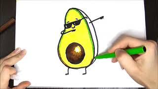 How to Draw a Cool Avocado Dabbing