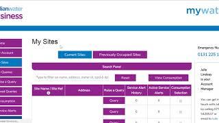 Anglian Water Business - MyWater walkthrough