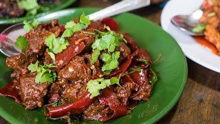 Sikkimese Food in Thimphu, Bhutan - Incredible Beef and Fireball Chilies! (Day 5)