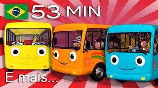 As Rodas do Ônibus - Parte 1 | 53 minutos de Músicas Infantis | Little Baby Bum em Português