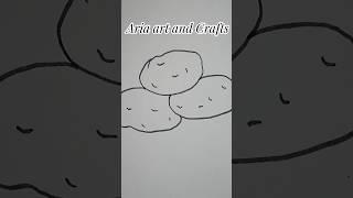 easy potatoes drawing #shorts #shortvideo #drawing #Aria art and Crafts