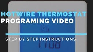 Hotwire Under Floor Heating Thermostat Touch Screen Programming Guide