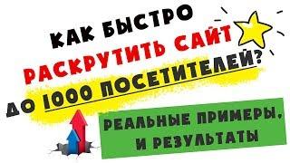 Как быстро получить первую 1000 посетителей на блог. Раскрутка сайта