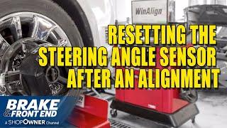 RESETTING THE STEERING ANGLE SENSOR AFTER AN ALIGNMENT