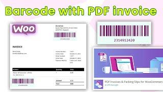 Order Barcode for WooCommerce PDF invoice | WooCommerce Barcode generator | WordPress Plugin