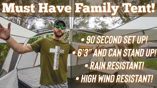 90 Second Tent Setup! Family Tent Review and our Tent Camping Must Haves!