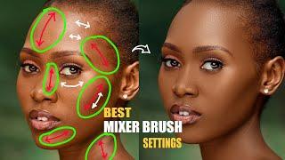 Best Mixer Brush Tool settings For Skin Retouching using Frequency Separation