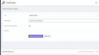So legst du externe Seiten für Seitenabbrecher oder 404-Aufrufe in TraceFunnels an