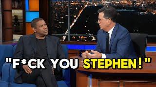 Denzel Washington Kicked Off Stephen Colbert's Show After Fiery Clash