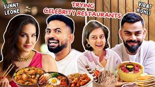 Eating at CELEBRITY Restaurants for 24 HOURS !