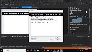 2 - How to create text to speech application in c#