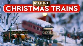 Christmas model trains with relaxing Christmas music   