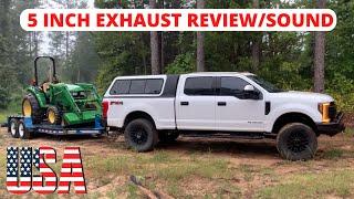 5 Inch Exhaust Sound and Review 6.7 Powerstroke