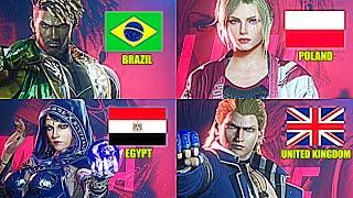 ALL 34 Characters Nationality in TEKKEN 8