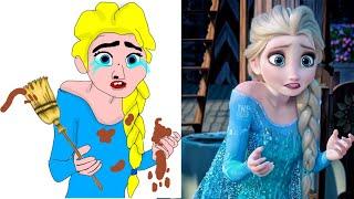 Frozen 2 Elsa In Summer song funny Drawing memes - Try not To laugh