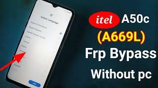 itel a50c (A669L) frp bypass android 14 | itel a50c google account remove new method no pc no tool.