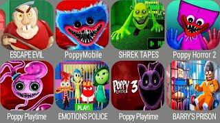 ESCAPE EVIL GRANDPA,SHREK PRISON RUN ESCAPE,EMOTIONS POLICE FAMILY,Roblox,Poppy Playtime 3 Mobile