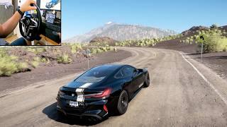 BMW M8 Competition Coupé - Forza Horizon 5 Steering Wheel Gameplay