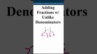 Adding Fractions with Unlike Denominators #math #mathematics #fractions