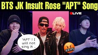 BTS JK Insult Rose APT Song  JK Insult Rose LIVE  BTS JK Sing Rose Song APT #bts #jk #rose #apt