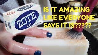 ZOTE SOAP... BEST CLEANER FOR BRUSHES AND BEAUTY BLENDERS-REVIEW AND FIRST IMPRESSION