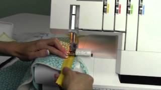 Husqvarna Viking S-21 Serger 40 Serging a Zipper