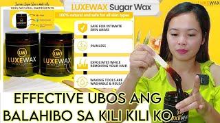 LUXEWAX ORGANIC SUGAR WAX HONEST REVIEW /PAINLESS HAIR REMOVAL DIY WAXING ( FIRST TIME OF USING)