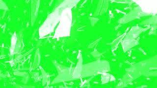 Slow Motion Glass Breaking Green Screen l HD