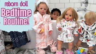 Reborn BATH Time  NIGHT time  ️  ROLEPLAY with SIX dolls #rebornbaby #reborns #babydoll