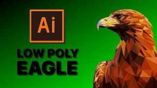 Illustrator Tutorial: Low Poly Eagle. Орел в стиле лоу поли. Иллюстратор.