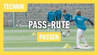 Fussballtraining: Die Pass-Rute - Passen - Technik