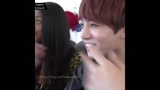 Suga, Jungkook and Taehyung are shy in front of a girl (noona)