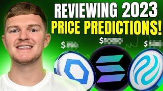 Reviewing My 2023 Crypto Price Predictions! (SOL, LINK, INJ)