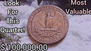 THE Most valuable! Don't Spend this Rare Coin QUARTER Dollar U.S Worth Big Money to look for this