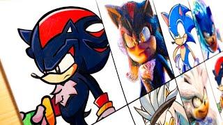 Рисунок FNF Sonic Mod VS THE HEDGEHOG MOVIE 3 (Shadow, Sonic, Silver)