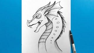 How To Draw A Dragon Easy Step By Step | Dragon Drawing Tutorial For Beginners | Glory