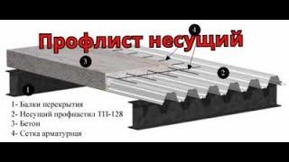 Несущий профлист для опалубки/ангаров/перекрытий(бляха,профнастил,гофра)профлист для заливки бетоном
