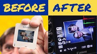 How To Convert Film Slides To Digital Pictures - Easy DIY setup for any camera