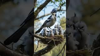 White-Throated Magpie-Jay Chicks Nest in the Trees #magpie #nature #birds #birdnest #wildlife #ai