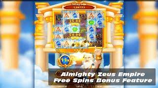 BIG WIN on Almighty Zeus Empire Slot Game Bonus Feature