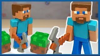 Лепим Стива. Майнкрафт из пластилина.  MineCraft of plasticine.