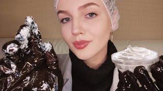 АСМР Быстрый Массаж Лица в Перчатках с Кремом • ASMR Fast Face Massage with Gloves and Cream