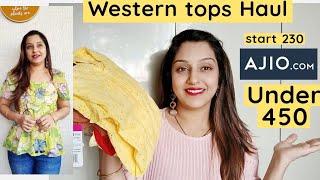Ajio tops under 450 | Zouk bag haul | Ajio Big Bold Days Sale |  sale haul | western tops #ajiohaul