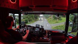 Cabin POV Driving Scania R540 xT-Northern Norway-Road 825- 50 tons