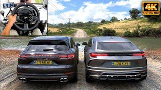 Porsche Cayenne Turbo & Lamborghini Urus | OFFROAD CONVOY | Forza Horizon 5 | Thrustmaster T300RS
