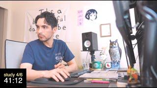study with me - live 6hr pomodoro - rain